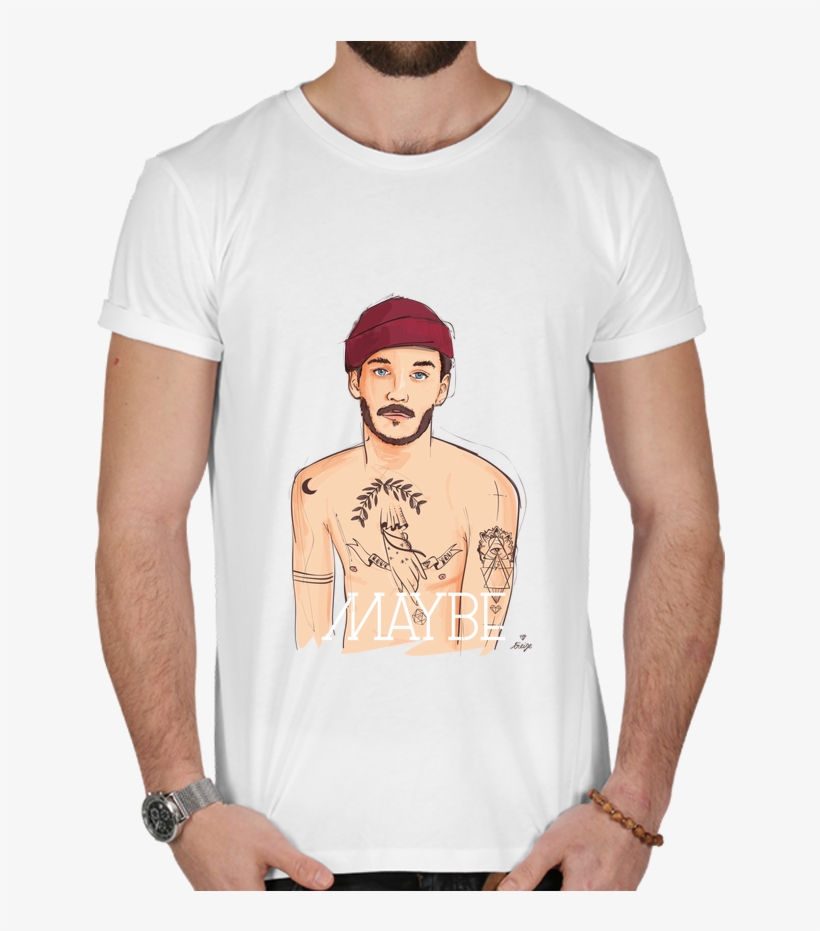 T-shirt Men 180g Maybe By 13octobre - T-shirt, transparent png download