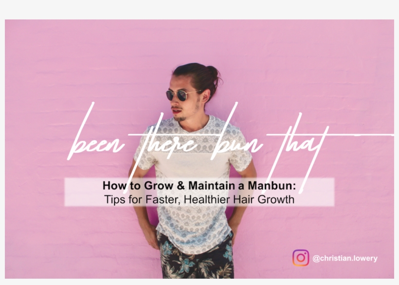 How To Grow & Maintain A Manbun - Photo Caption, transparent png download