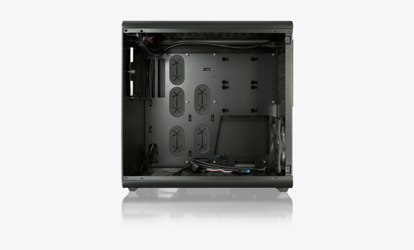 Rajintek Thetis Black Window Atx Tempered Glass Side, transparent png download