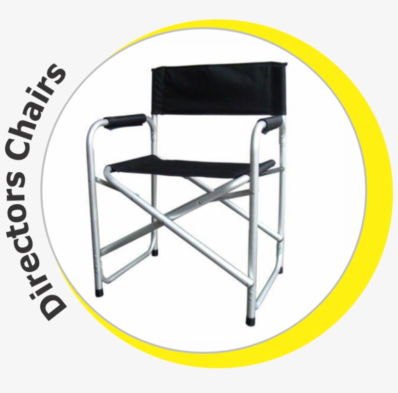Director Chairs - Hyfive Black Aluminium Directors Folding Chair Arm, transparent png download
