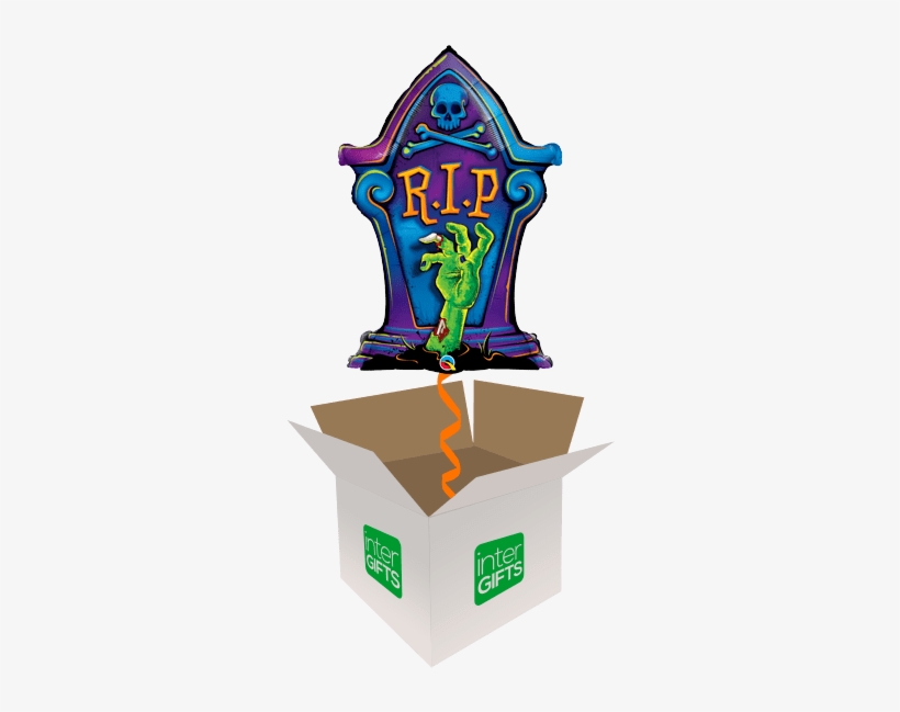 36″ R - I - P Tombstone - Qualatex Halloween 36 Inch Supershape Balloon - Rip, transparent png download