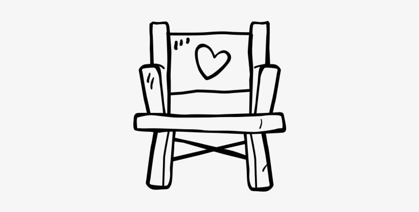 Director's Chair With Heart On Back - Director's Chair, transparent png download