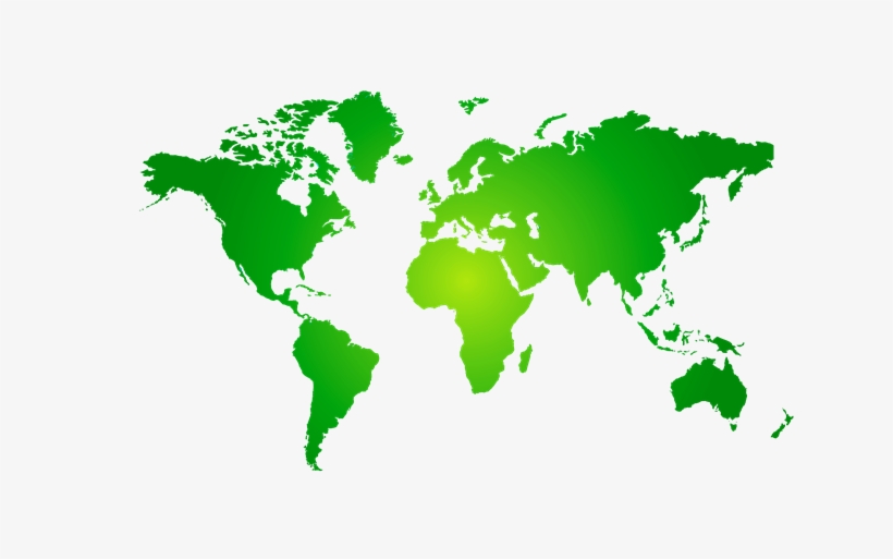 217670383 Orig - World Map Blue And White, transparent png download