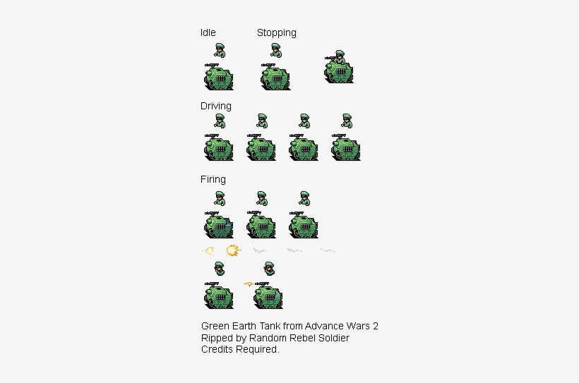 Green Earth Tank - Advance Wars Green Earth Tank, transparent png download