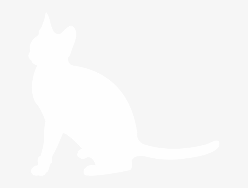 White Cat Silhouette - Cat Jumps, transparent png download
