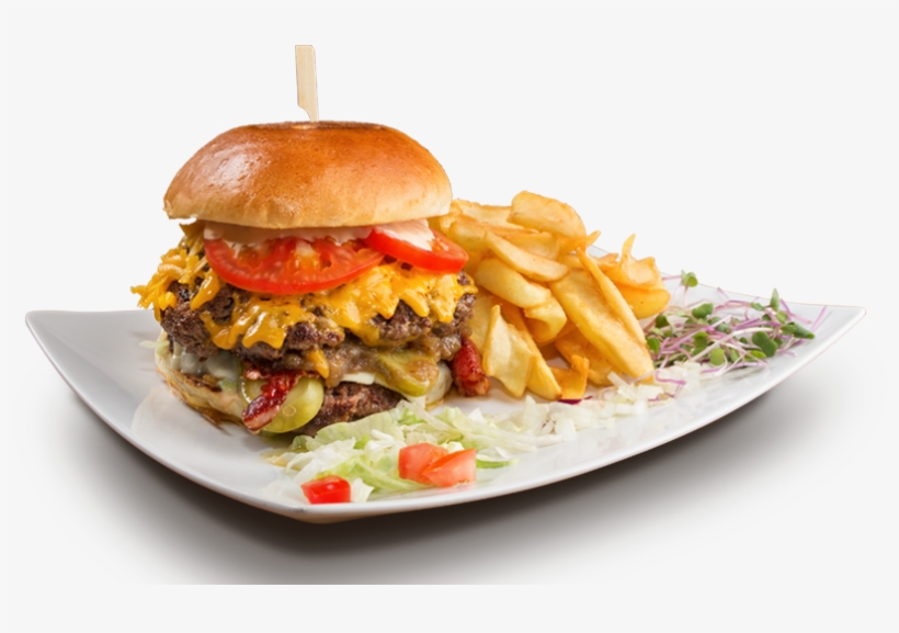 A Double Burger With Premium Ingredients Bacon, Bites - Brewbites Veggie And Egg Burger, transparent png download