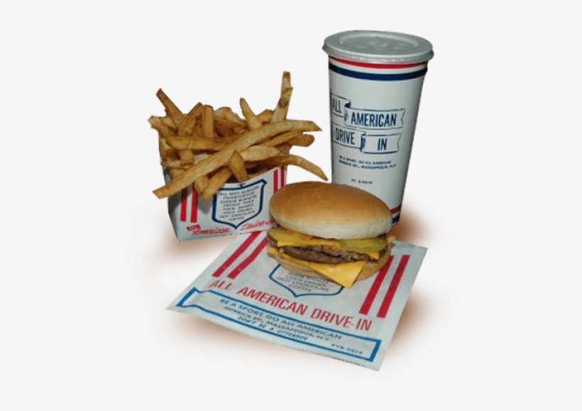 All American Hamburger Drive-in Food - French Fries, transparent png download