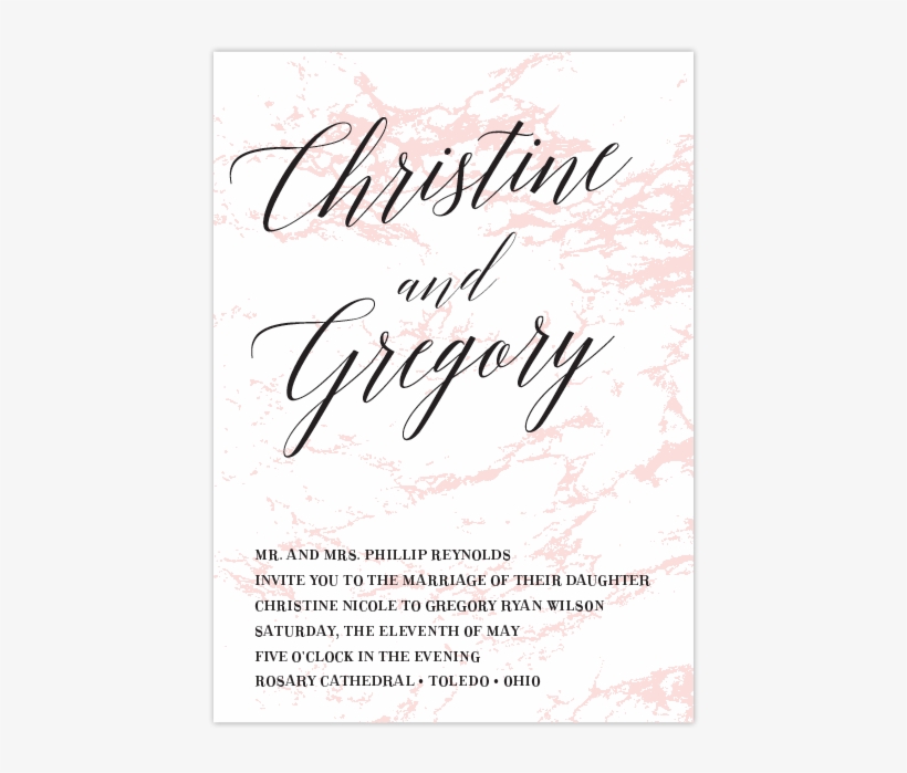 Wedding Invitation - Register-karten - Modernes Skript 8,9 X 12,7 Cm Einladungskarte, transparent png download