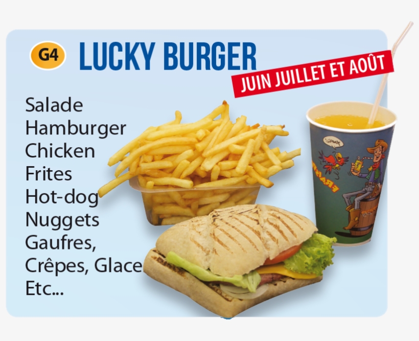 Lucky Burger - French Fries, transparent png download