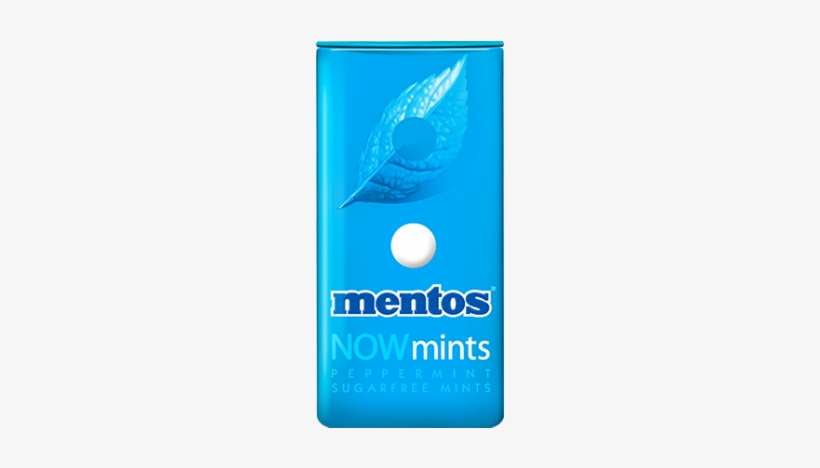 Mentos Now Mints Sugar Free Peppermint Flavor Super - Mentos Now Mints Peppermint, transparent png download