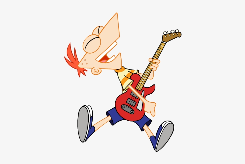 Phineas And Ferb Playing Guitar, transparent png download
