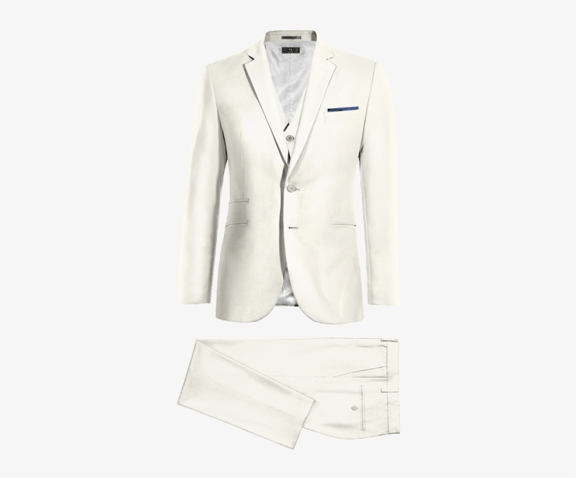 White 3-piece Polyester Suit - White Linen Blazer - Men Custom Blazer, transparent png download