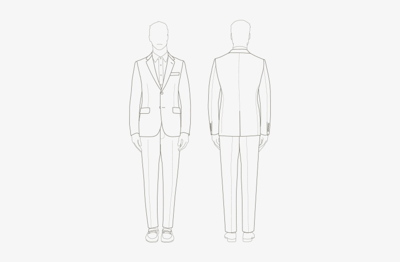 Monaco Men's Suits Guide - Sketch, transparent png download