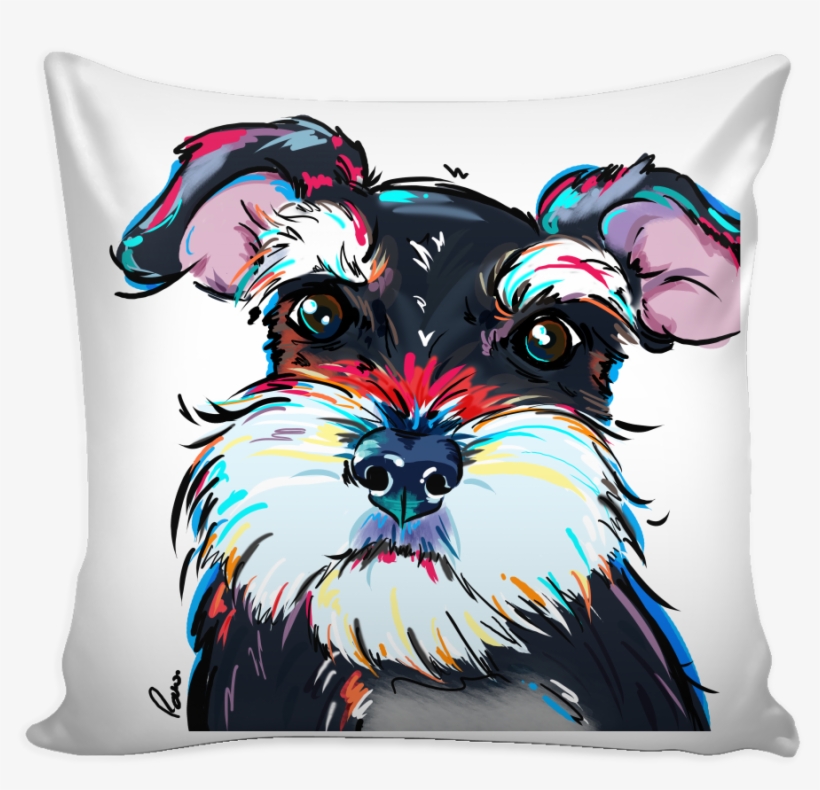 Schnauzer Pillow Cover - Pillow, transparent png download