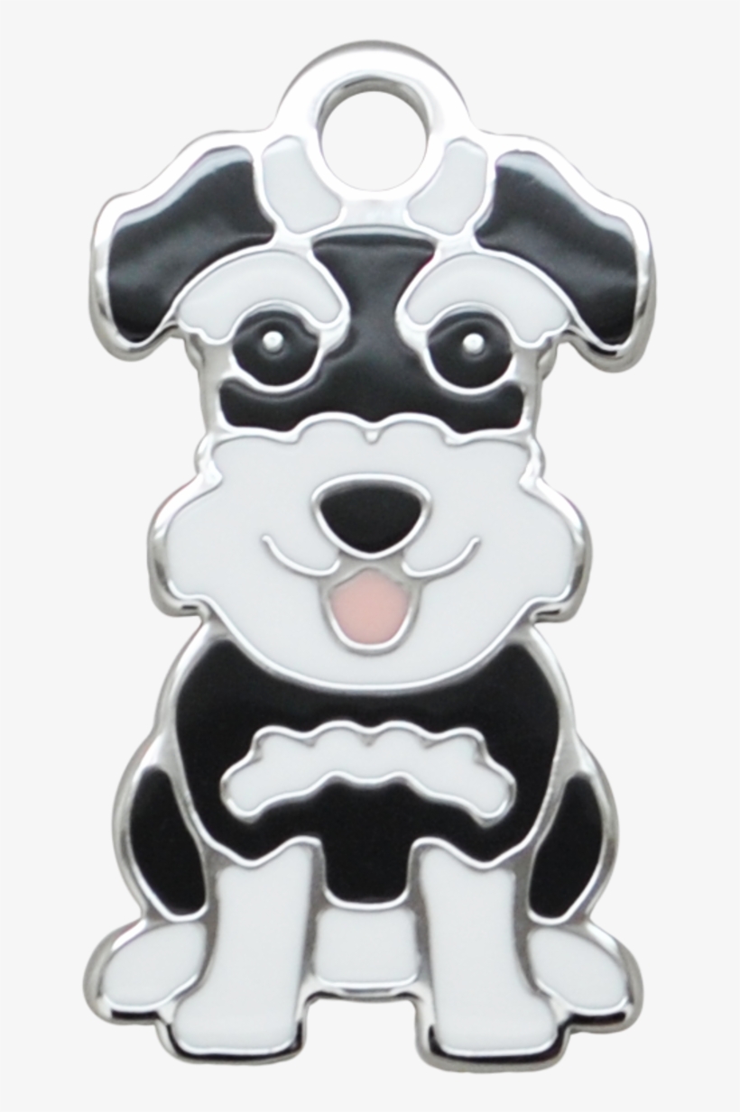 Schnauzer Sm Dog Bone - Dog, transparent png download