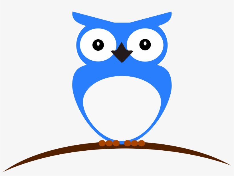 This Free Icons Png Design Of Blue & White Owl, transparent png download