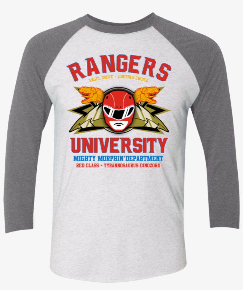 Red Ranger Triblend 3/4 Sleeve - Next Level Unisex Tri-blend 3/4-sleeve Raglan 6051, transparent png download