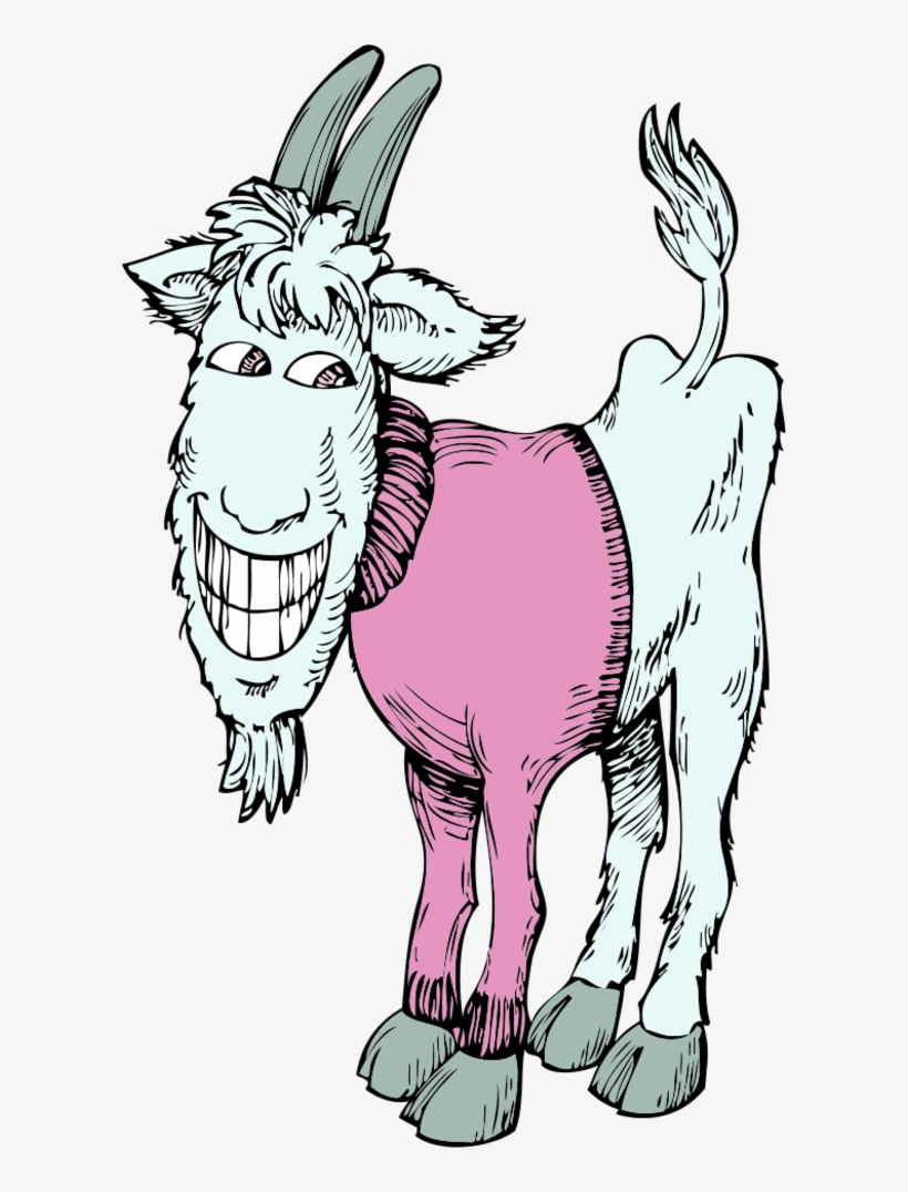Funny Goat Clipart - Goat Clipart, transparent png download
