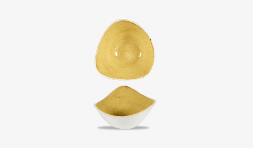 5cm Stonecast Mustard Yellow Triangle Bowl - Yellow, transparent png download