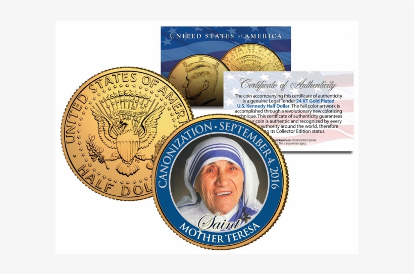 Mother Teresa * Historic Saint Canonization * Genuine - Donald Trump Coins, transparent png download