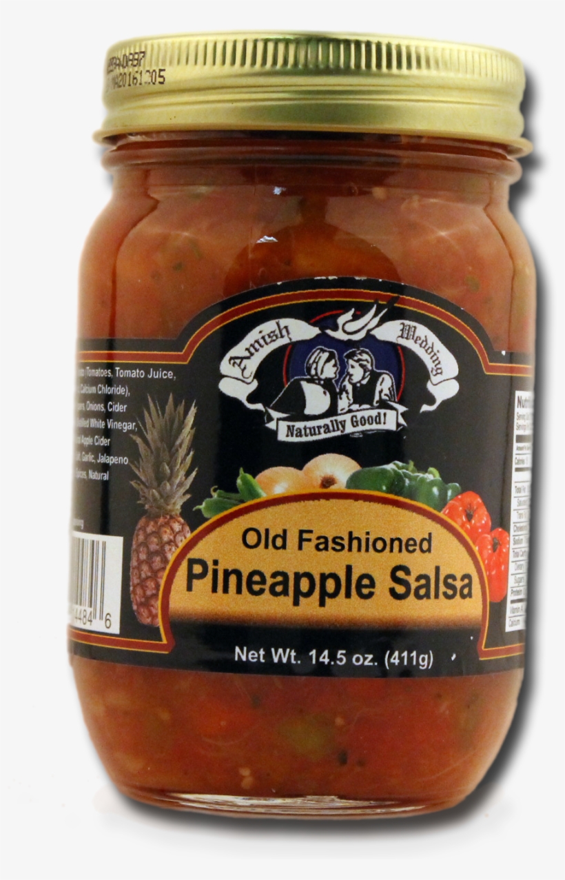 Pineapple Salsa - Troyer Amish Wedding Hot Salsa - 14.5 Oz., transparent png download