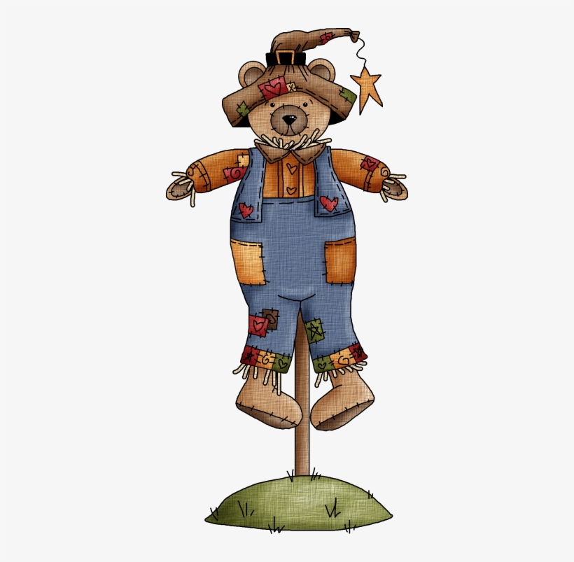 Teddy Bear Scarecrow * Fall Clip Art, Fall Festivals, - Fall Clipart, transparent png download