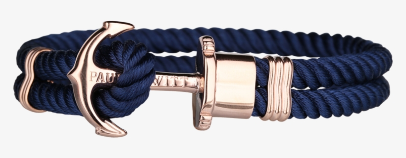 Paul Hewitt Phreps Bracelet Navy With Rose Gold Anchor - Paul Hewitt Bracelet, transparent png download