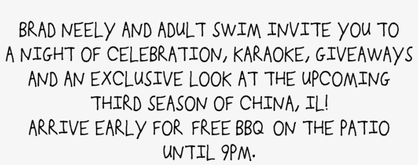 Brad Neely And Adult Swim Invite You To A Night Of - China, Il, transparent png download