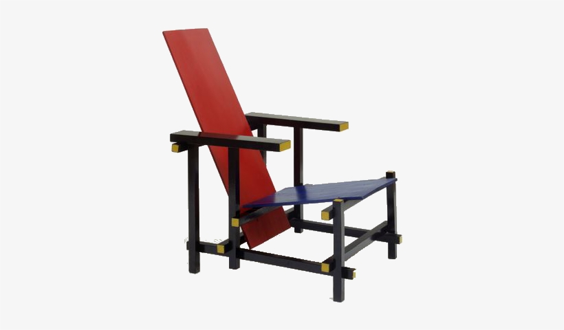 Gerrit Rietveld Neoplasticism Design Chair Pic From - Gerrit Rietveld Red And Blue Chair Png, transparent png download