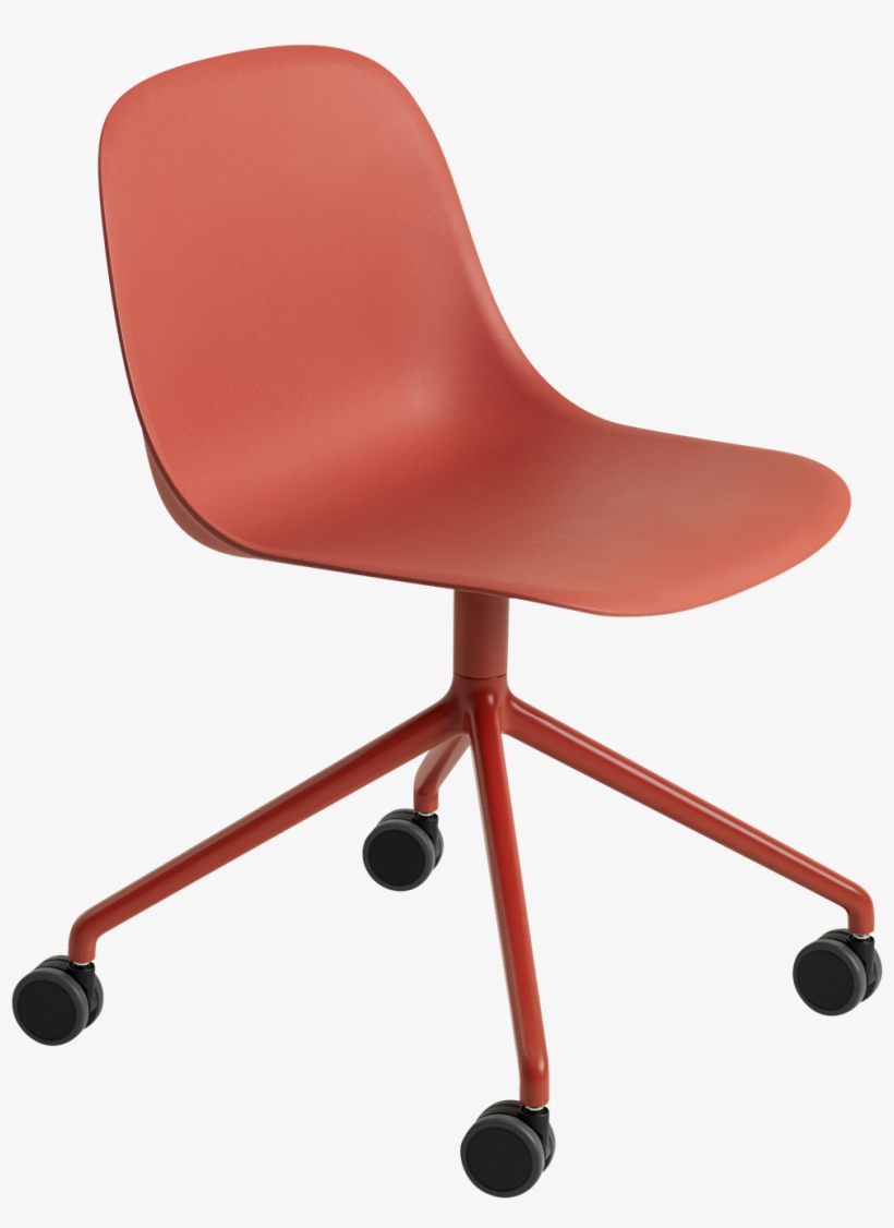 25192 Fiber Side Chair Swivel Castors D Redd - Chair, transparent png download