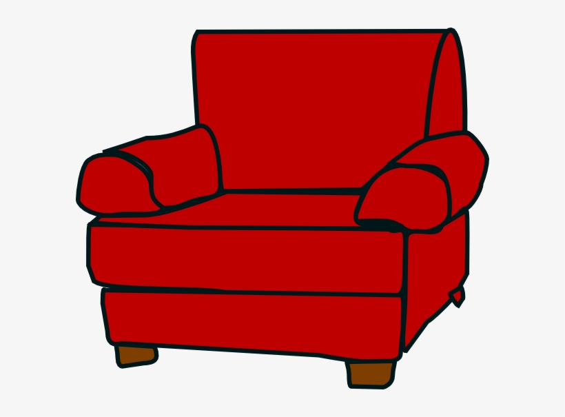 Red Armchair Clip Art At Clker Com - Armchair Clipart Png, transparent png download