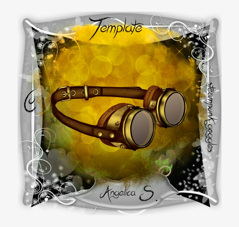 Steampunk Goggles Cu Template Full Size - Illustration, transparent png download