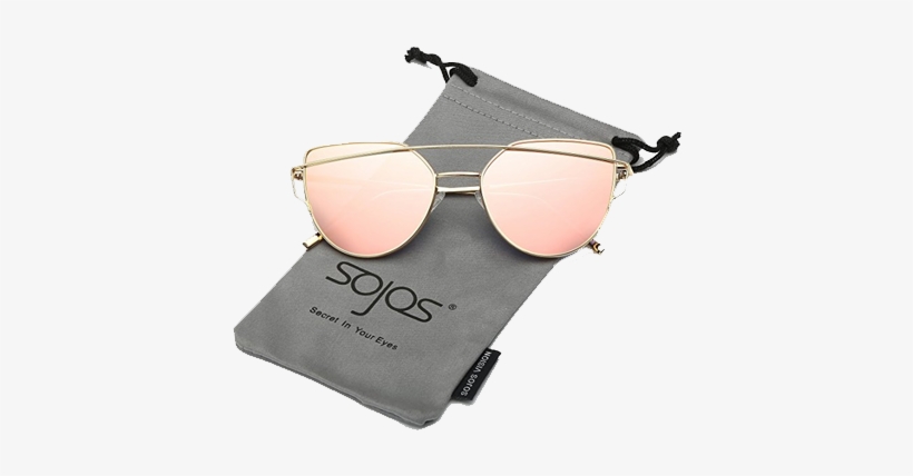 Sojos Woman Cat Eye Mirrored Sunglasses With Metal - Sojos Sunglasses, transparent png download