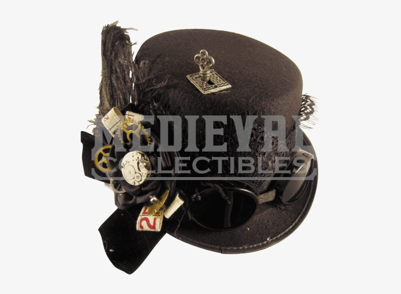 Steampunk Hat With Goggles - Black Shoulder Cape, transparent png download