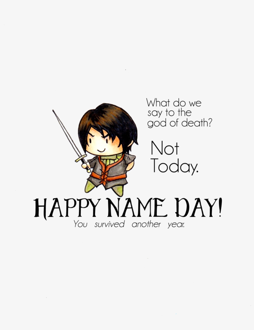 Adorable Arya And Hodor Greeting Card Designs By Charsheeeshop - Birthday, transparent png download