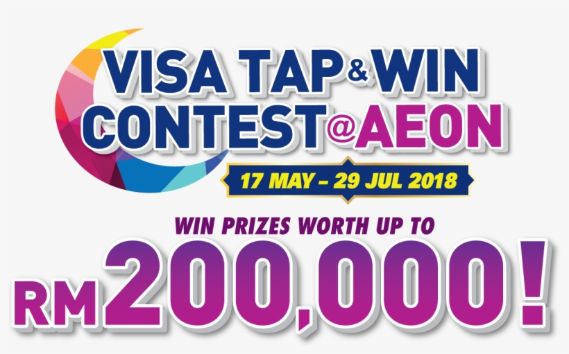 Visa Tap & Win Contest @ Aeon - Visa, transparent png download