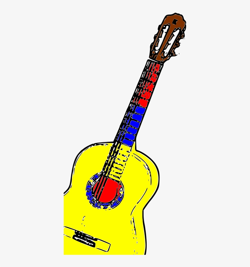 Guitarra Colombia Free Vector 4vector - Colombia Clip Art, transparent png download