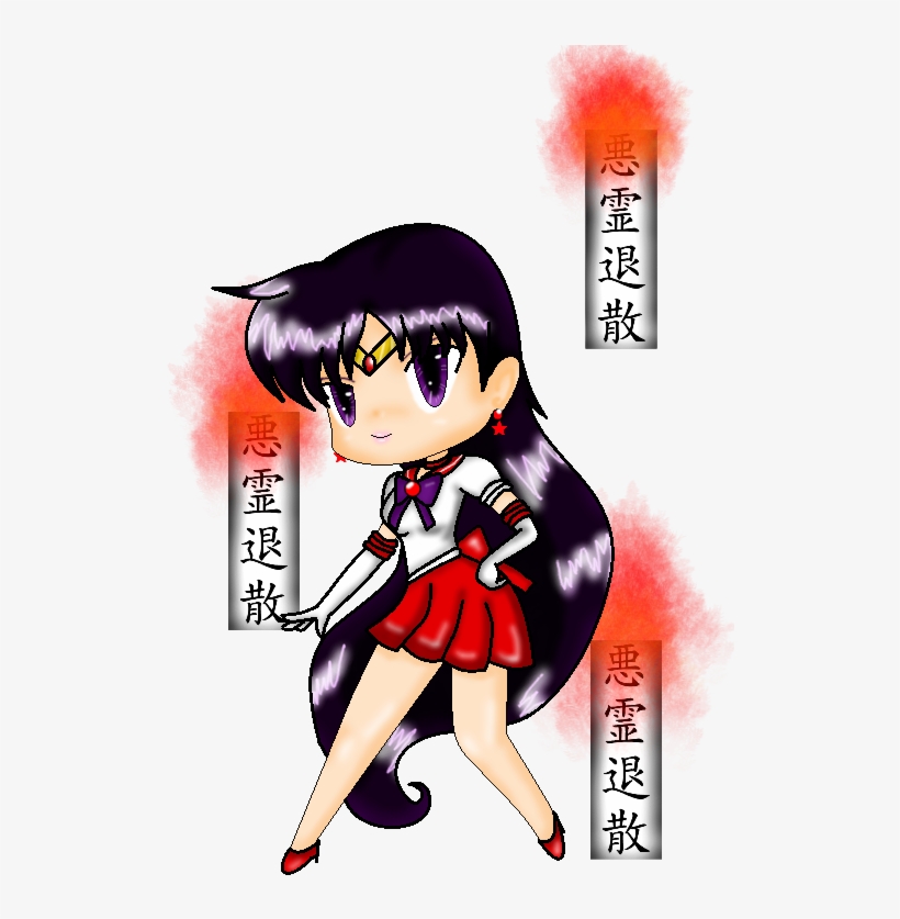 Сейлор Мун Обои With Аниме Called Sailor Mars Чиби - Cartoon, transparent png download
