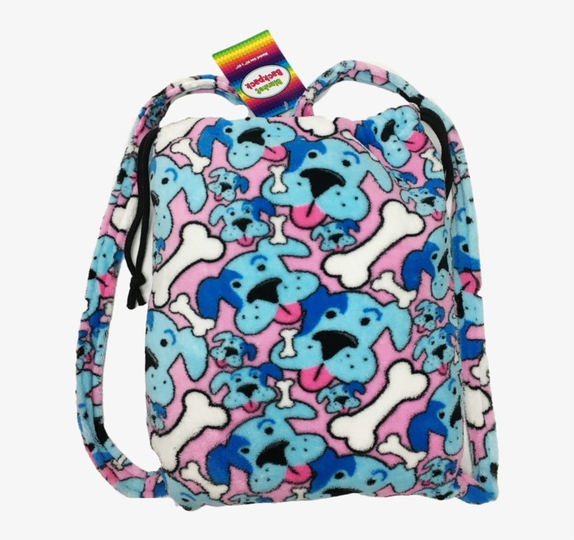 Fuzzie Blue Puppy Blanket Backpack - Dog, transparent png download