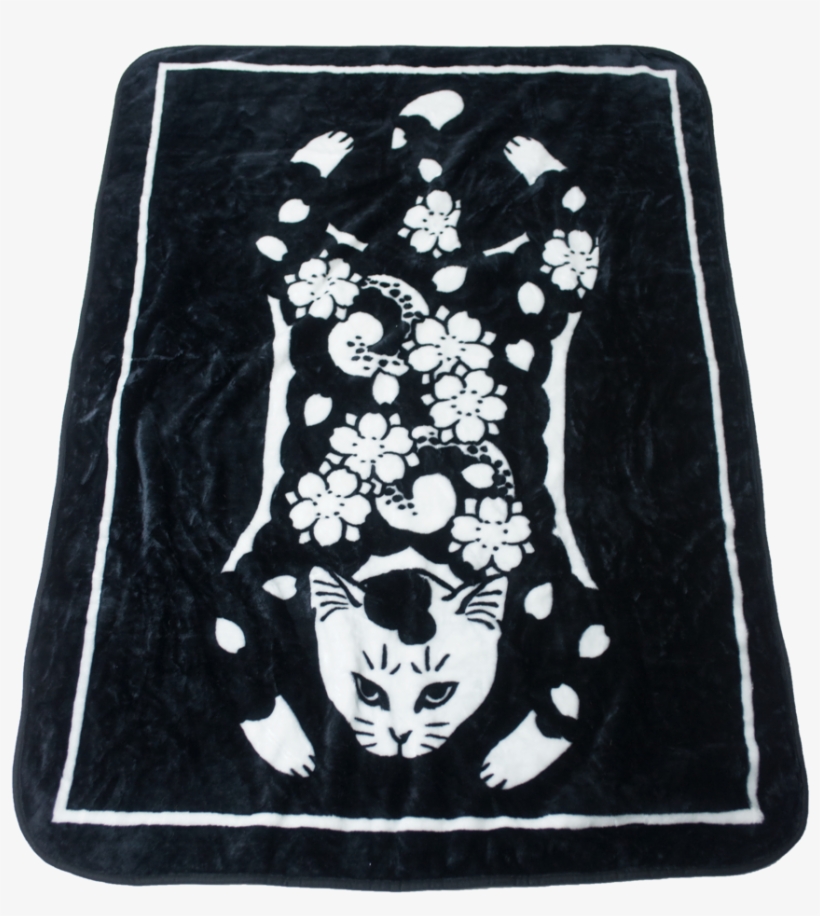 Flat Cat Throw Blanket - Cat Blanket, transparent png download