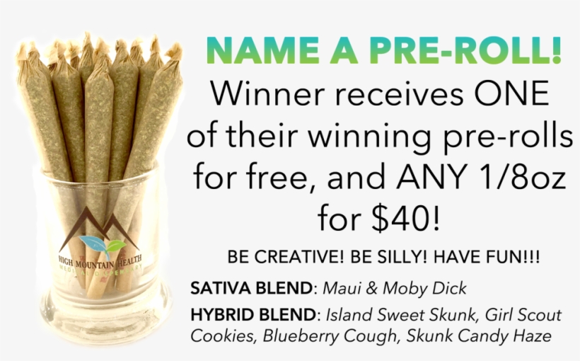 Come Up With A Great Name For Each Of These Pre-roll - Good Pre Roll Names, transparent png download