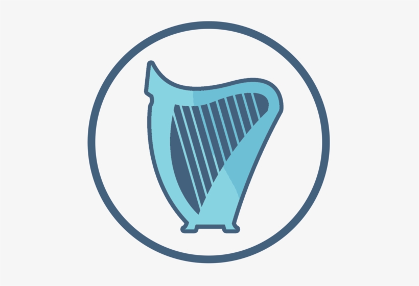 The Harp Celtic Symbol - Graphic Design, transparent png download