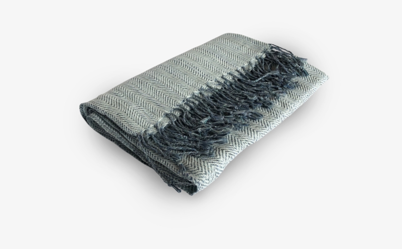 Linen Cotton Throw Blanket Blue - Cotton Throw, transparent png download