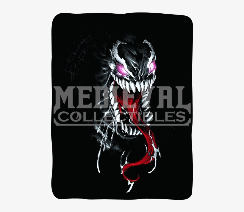 Venom Black Fleece Throw Blanket - Medieval Shoulder Cape, transparent png download
