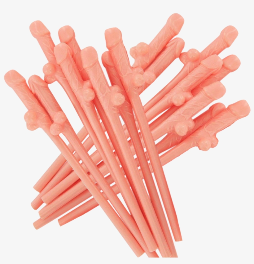 Willy Drinking Straws - Red Star 10 X Hen Party Willy Straws Hen Party Night, transparent png download