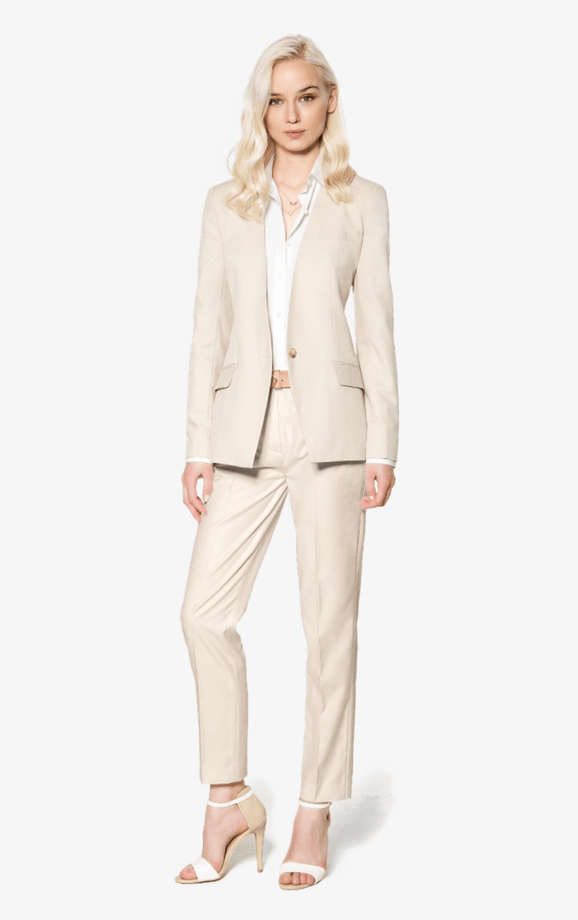 Beige Wool Blend Pant Suit - Moscow, transparent png download