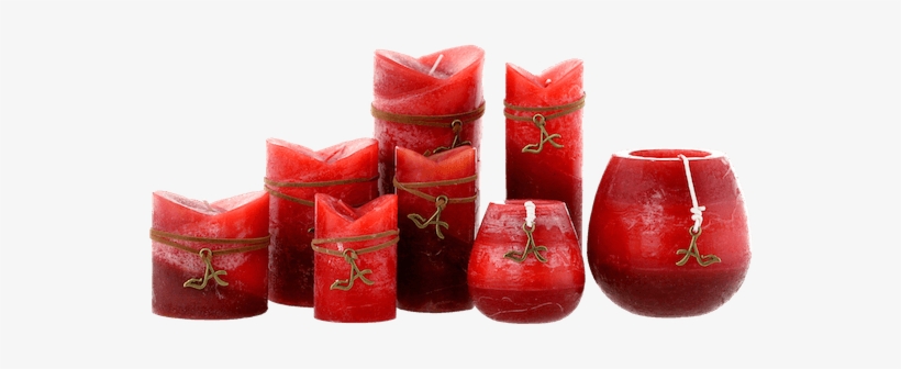 Unscented Candle 5x10cm, Red - Vase, transparent png download