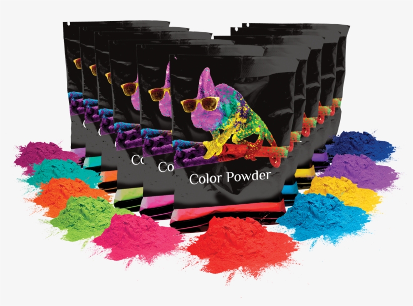 Holi Color Powder 10pk 70g Each Red, Yellow, Navy Blue,, transparent png download