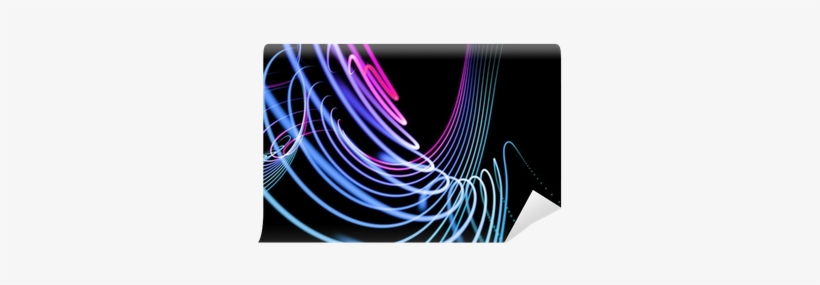 Glowing Lines On Black Background Wall Mural • Pixers® - Graphic Design, transparent png download