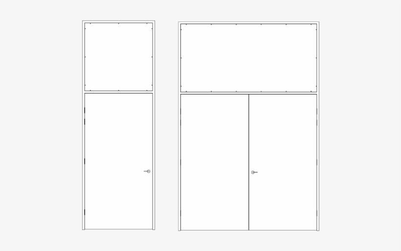 Maxi Fire Doors With Transom Overhead Panels - Taylors Doors And Frames, transparent png download